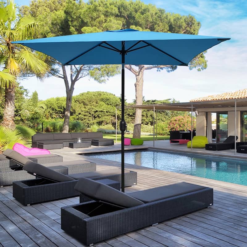 Maypex Square Market Umbrella - aqua