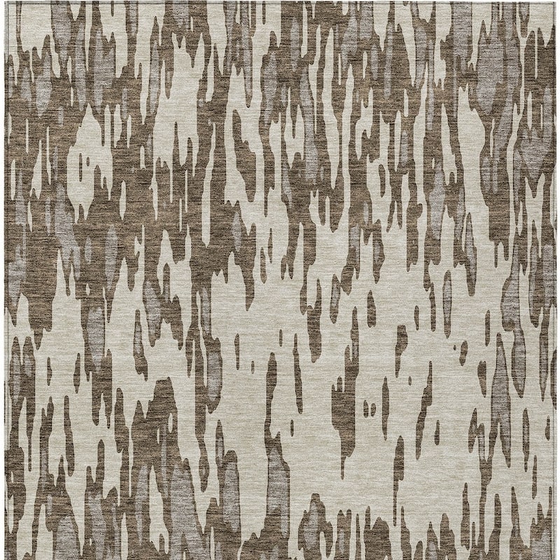 HomeRoots Abstract Transitional Rectangle Outdoor Rug