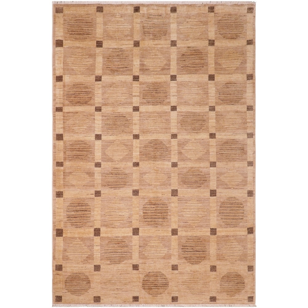 Earth Tone Desert Pillar Gabbeh Hand Knotted Area Rug