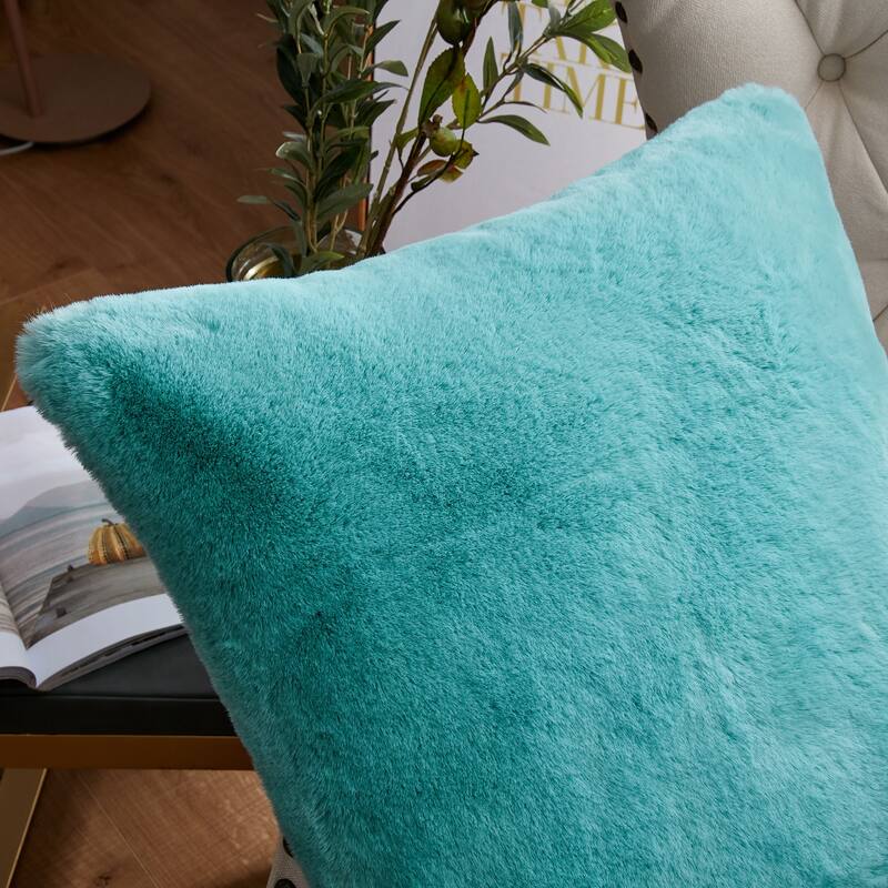 Serenta Heavy Fauxfur Pillow Shell 2 PC Set, NO INSERT