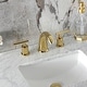 preview thumbnail 12 of 20, Kingston Brass Manhattan Two-Handle 3-Hole Deck Mount Widespread Bathroom Faucet with Retail Pop-Up Drain