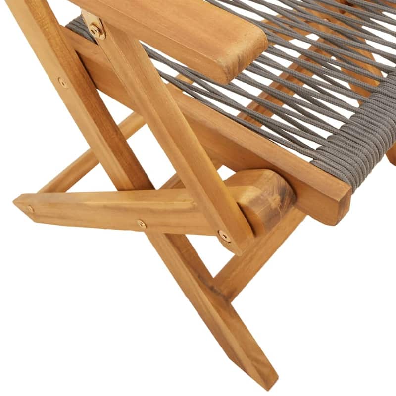 vidaXL Bistro Set Grey Solid acacia wood, polypropylene Standard