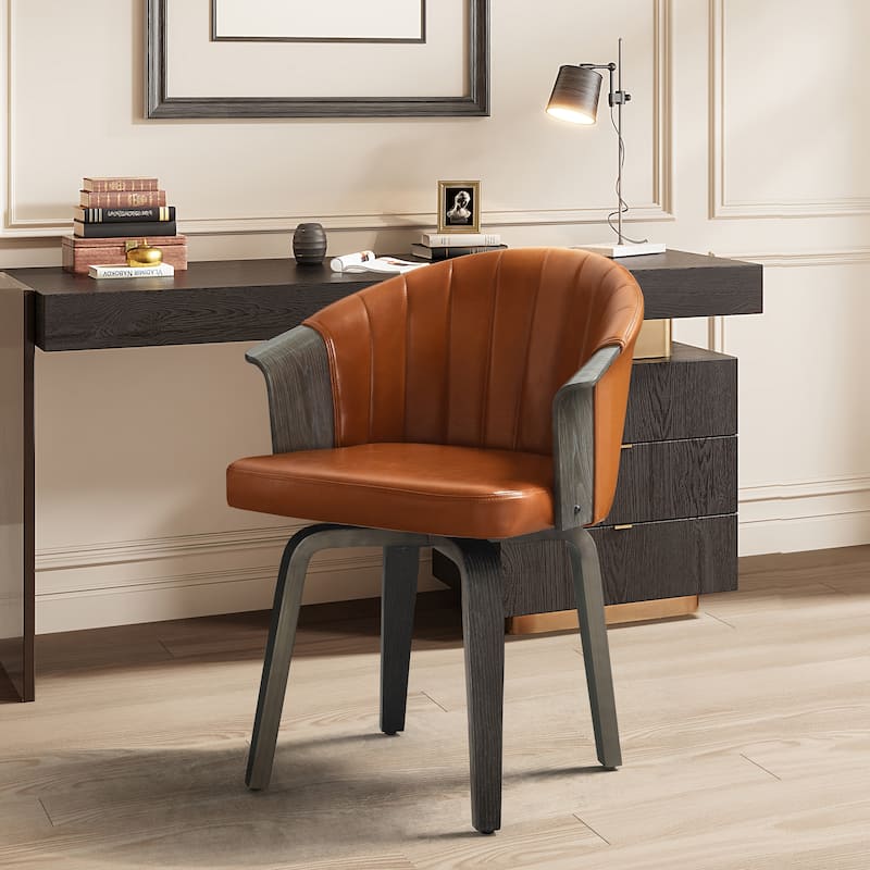 Art Leon Mid-century Swivel Accent Armchair