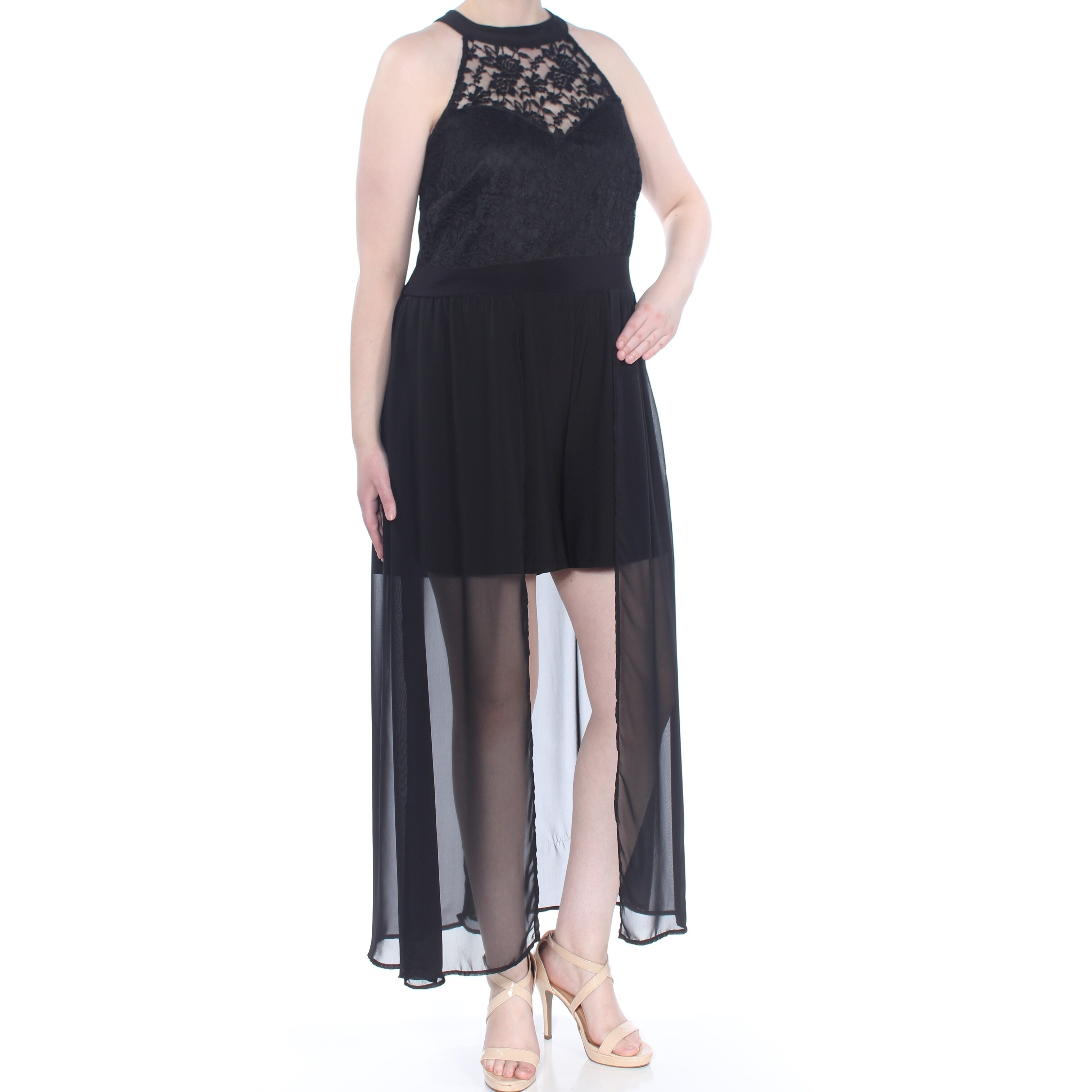 plus size black lace romper