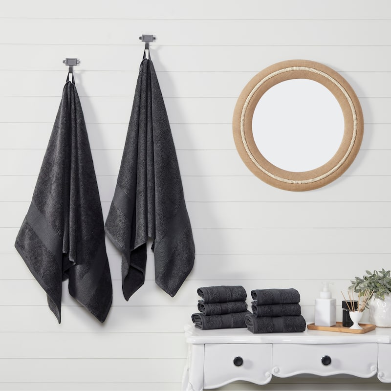Fabstyles 8 Piece Plush Cotton Towel Set
