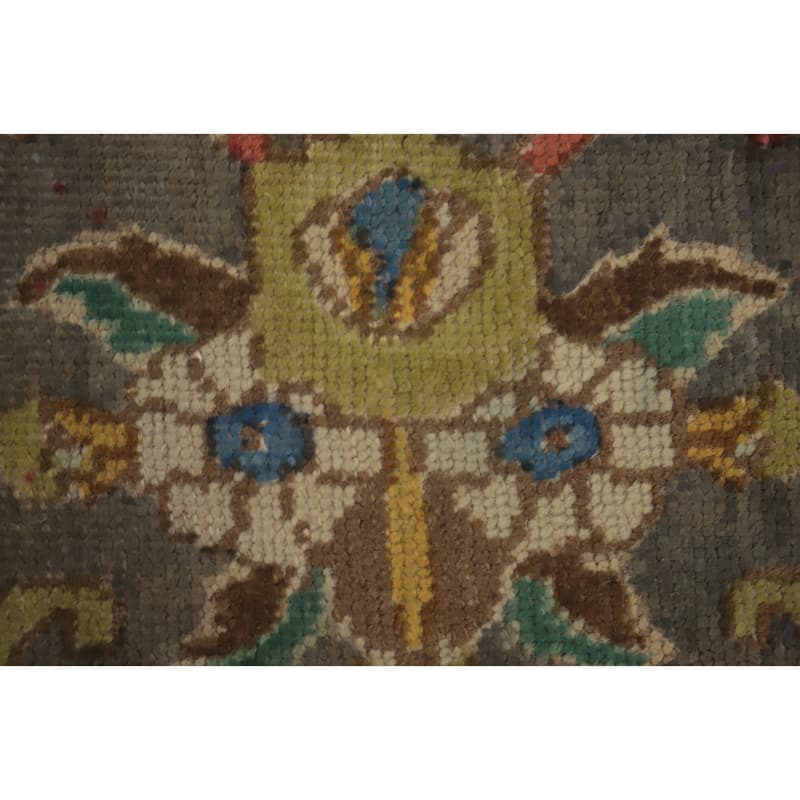 Hand Knotted Oriental 100% Wool Carpet Traditional Floral Green Tabriz Area Rug - 12' 7'' X 9' 9''