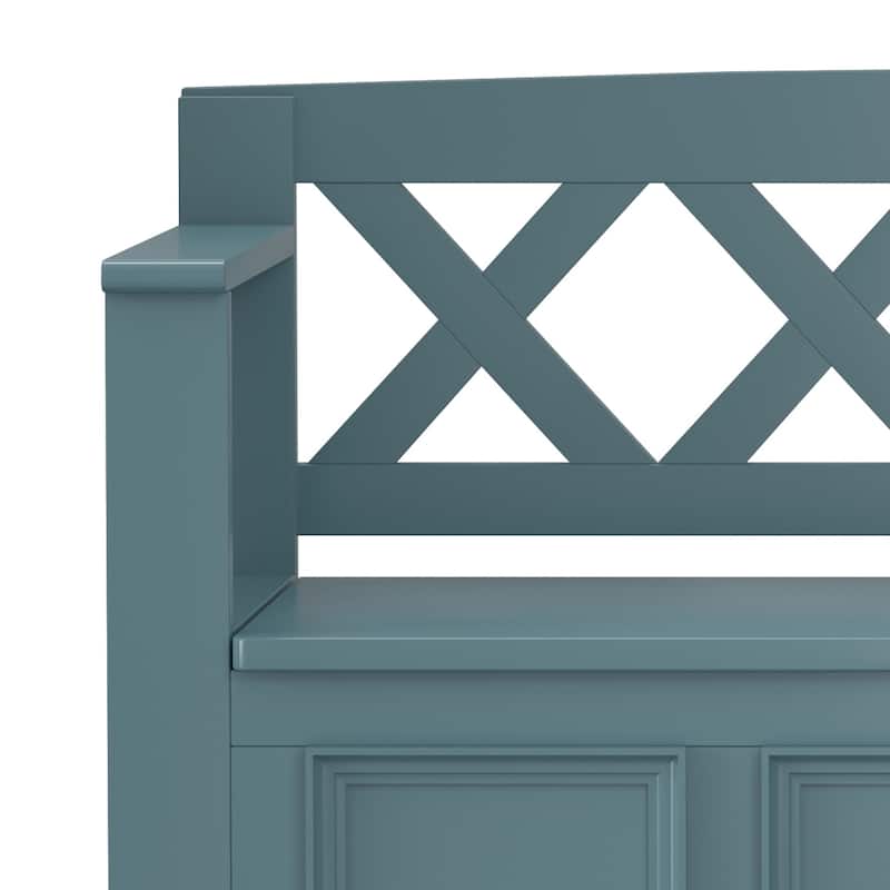 WYNDENHALL Halifax 48 inch Wide Solid Wood Transitional Entryway Bench - 48 Inches wide