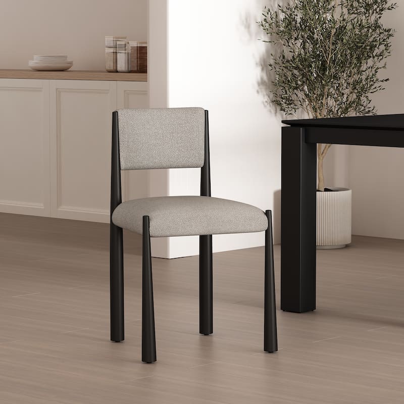 Manhattan Comfort Lennor Metal Boucle Side Chair Set of 2