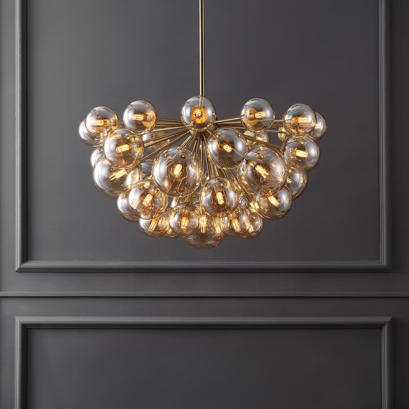 SAFAVIEH Couture Raphaela Glass Globe Chandelier - 30"W x 30"D x 45"H