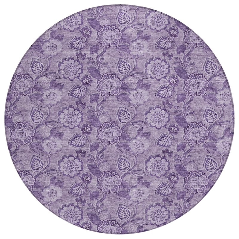 HomeRoots Floral Transitional Rectangle Outdoor Rug