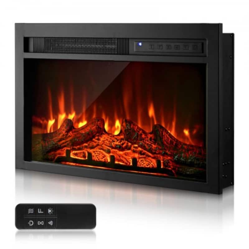Wall Mounted Electric Fireplace Insert with 5000 BTU Heat and Adjustable Flames Timer - 26-Inch