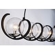 preview thumbnail 3 of 2, Curlicue 5-Light Pendant - black / polished nickel