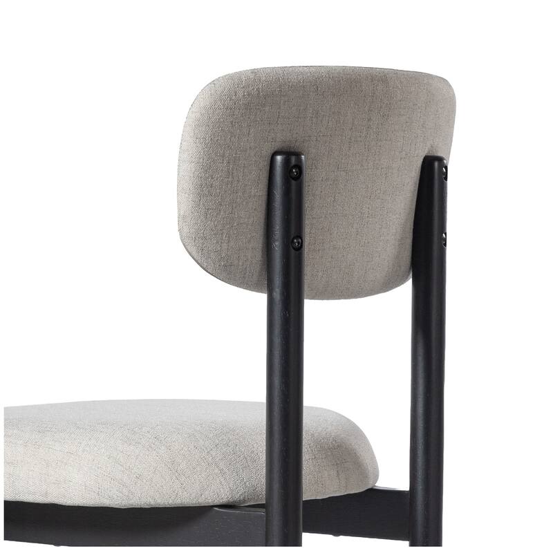 Modern Upholstered Dining Chair with Solid Wood Legs Side Chair for Kitchen Dining Room Living Room (Set of 2)