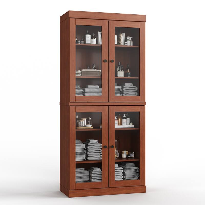 100% Solid Wood 32" Bathroom Cabinet with Optional Doors by Palace Imports