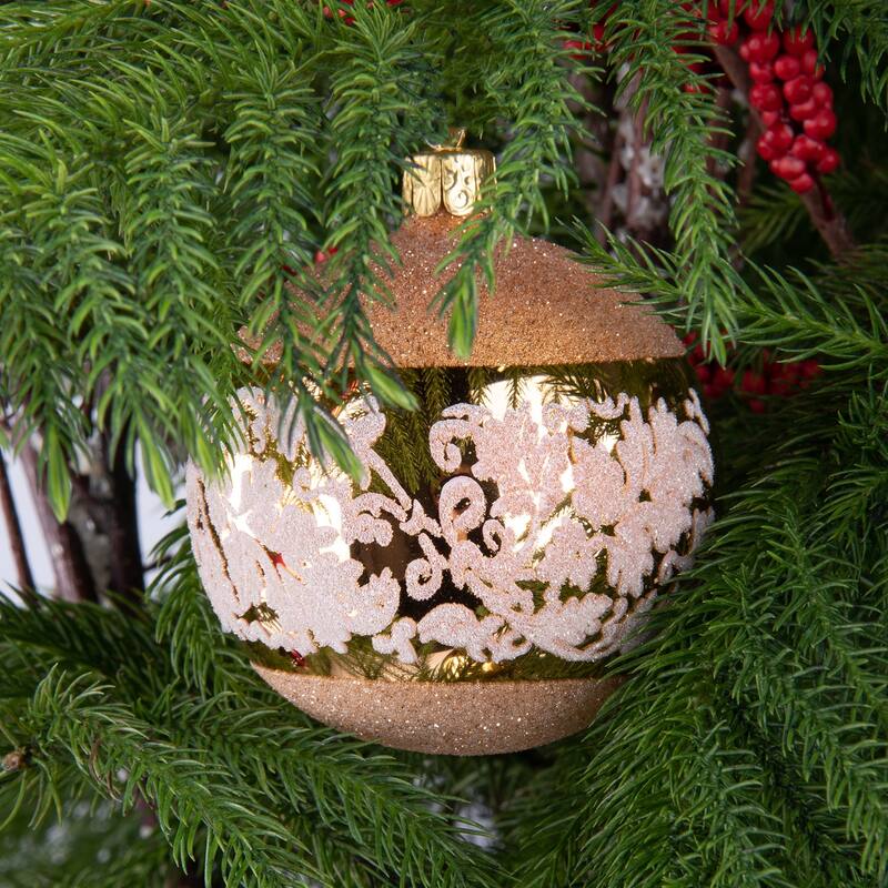 STP Goods Golden Pattern Christmas Tree Ornament Set of 6