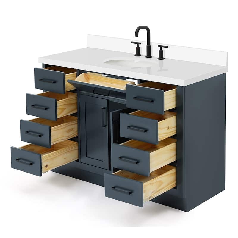Ariel T049SWQOVO Hepburn 49" Free Standing Single Basin Vanity Set