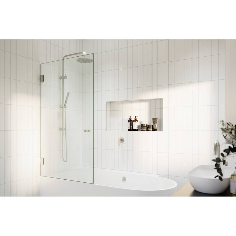 Glass Warehouse GW-B-DO-31.5 Albedo 58" High x 31-1/2" Wide Hinged - Brushed Nickel