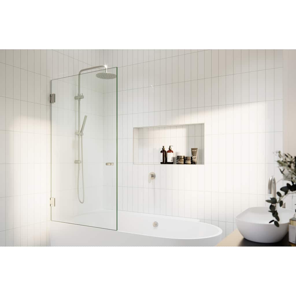 Glass Warehouse GW-B-DO-34 Albedo 58" High x 34" Wide Hinged Frameless