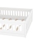 preview thumbnail 64 of 94, White Bed Frame Montessori Bed Twin Size Toddler Floor Bed with Guardrails and Door for Children Boys Girls Kids Playroom