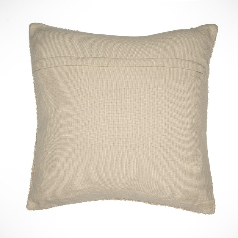 HomeRoots 20" Beige Throw Pillow With Shag