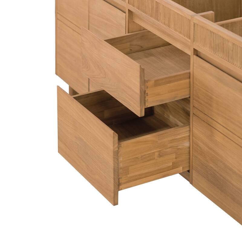 Avanity Kayla Bathroom Vanity in Natural Teak with White Engineered Stone Top