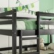 preview thumbnail 4 of 37, Elegant Twin Size Triple Wood Bunk Kids Bed with Ladders,Guardrails