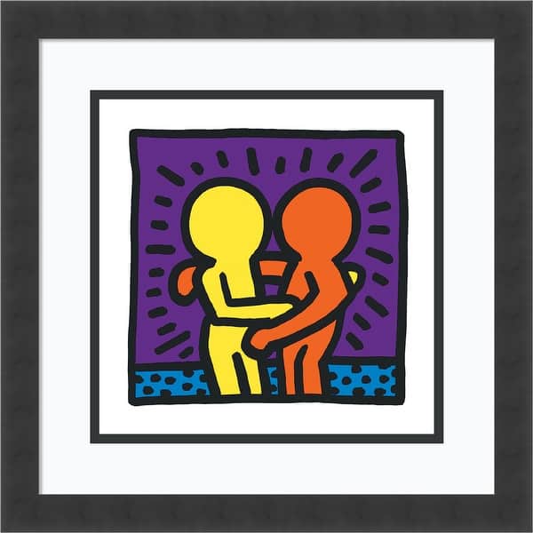 slide 1 of 6, Framed Art Print 'Untitled 1987' by Keith Haring 18 x 18-inch