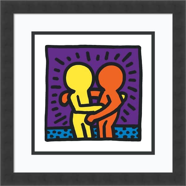 slide 2 of 6, Framed Art Print 'Untitled 1987' by Keith Haring 18 x 18-inch
