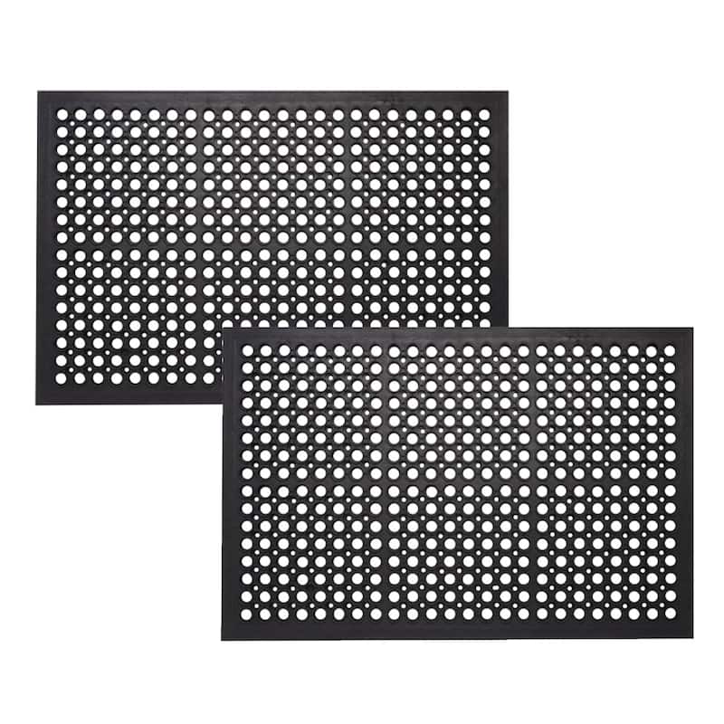 Envelor Anti Fatigue Rubber Floor Mat Non-Slip Restaurant Kitchen Mat for Floors Bar Mat Door Mat 36 x 60 Inches - 2-Pack