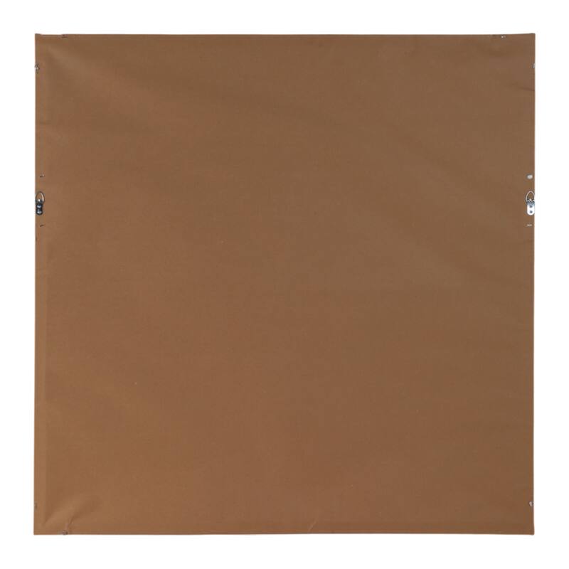 Wood Canvas Wall Art Handpainted Patches - 40" Brown/Ivory