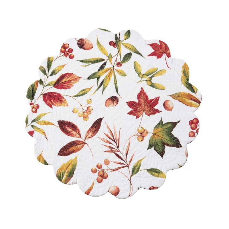 Camilla Round Quilted Placemat Set 6