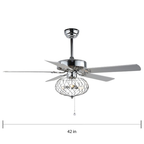 Modern Industrial Cage Ceiling Fan with 