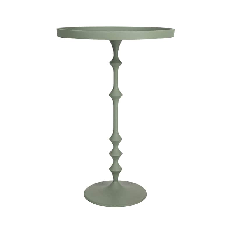 Sculptural Metal Side Table - 14.5"L x 14.5"W x 22.5"H