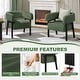 preview thumbnail 13 of 14, Yaheetech Corduroy Accent Chair with Solid Wood Legs for Living Room, Bedroom