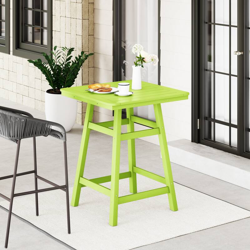 Laguna Hdpe All Weather Outdoor Patio 30" Square Counter Bistro Table