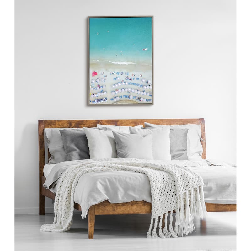 Kate and Laurel Sylvie Monterosso Swim Framed Canvas by Rachel Bolgov