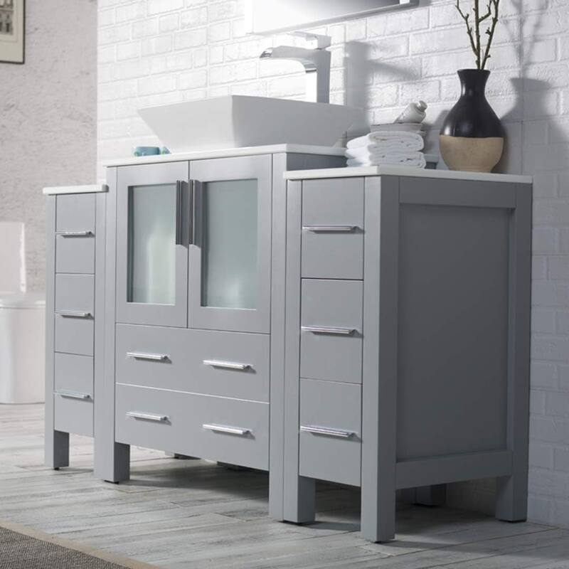 Blossom Sydney 54" Bathroom Vanity with Double Side Cabinets & Mirror