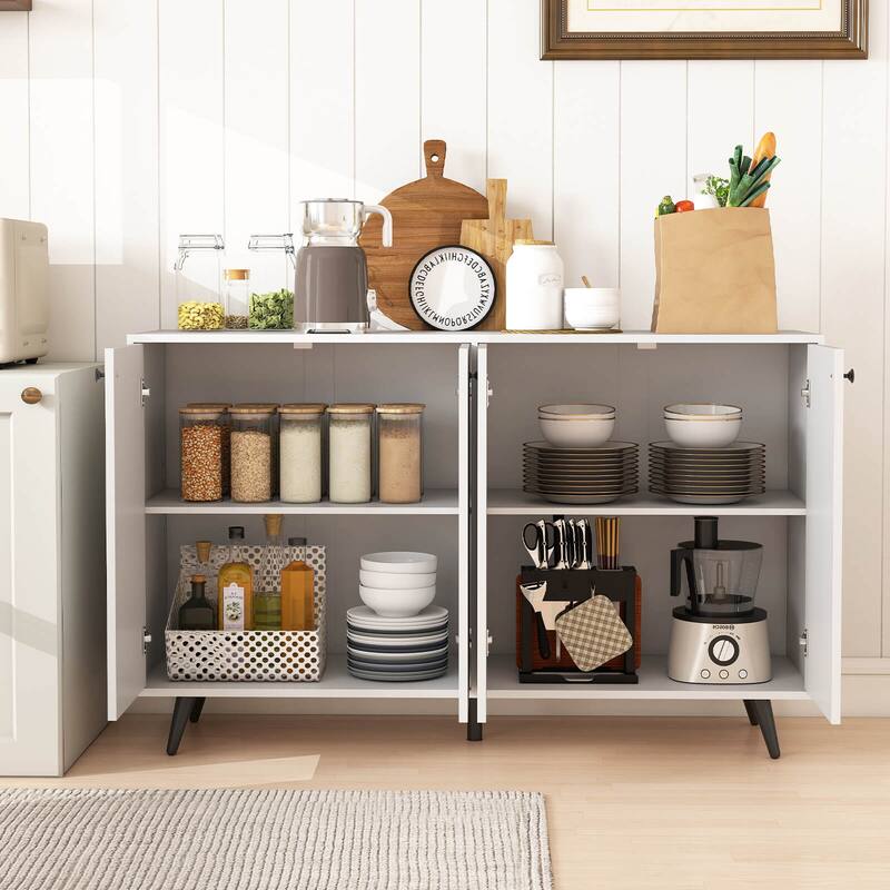 Costway Buffet Sideboard Mid Century Modern 4-Door Storage Cabinet 50" - See Details