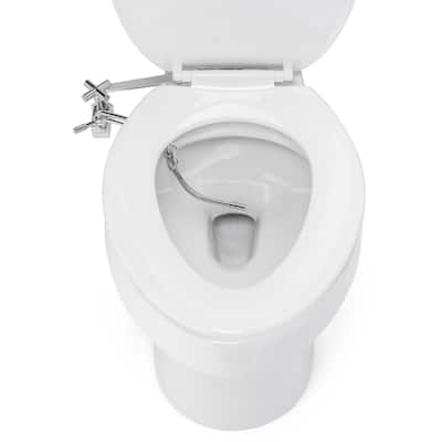 Brondell Side-Mounted Attachable Bidet with Adjustable Spray Wand Ambient Temp - Silver