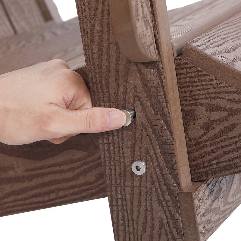 Haven Folding Poly Resin Plastic Adirondack Chair