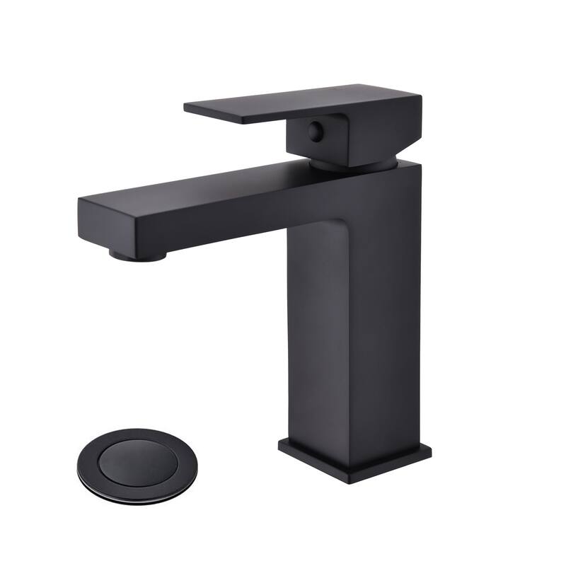 BATHLET Single-Handle Bathroom Sink Faucet - Matte Black