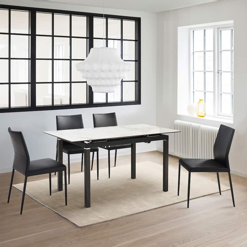 Kash Faux Leather Upholstered Parsons Dining Chairs - Set of 2
