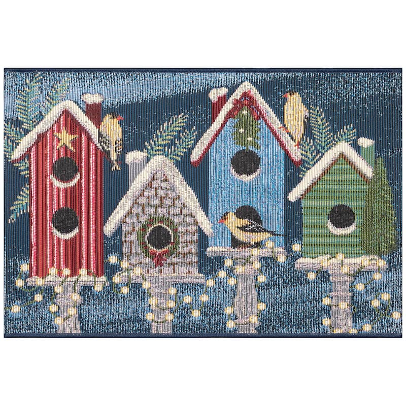 Liora Manne Esencia Birdhouse Holiday Indoor/Outdoor Mat