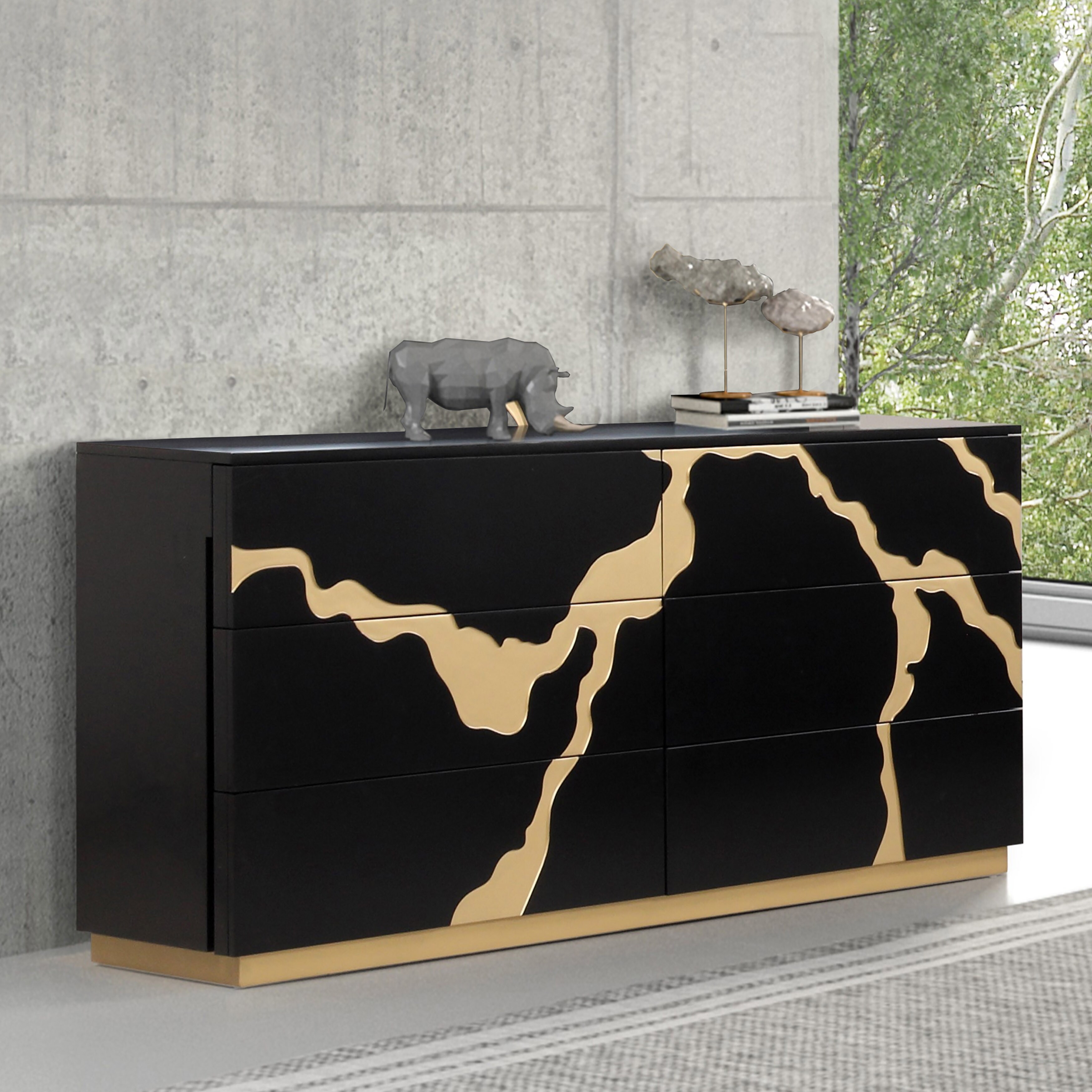 dark wood and gold dresser Dark Wood Bedroom Furniture Gold