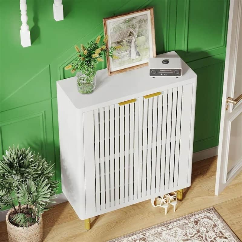 Shoe Storage Cabinet with Breathable Louvers