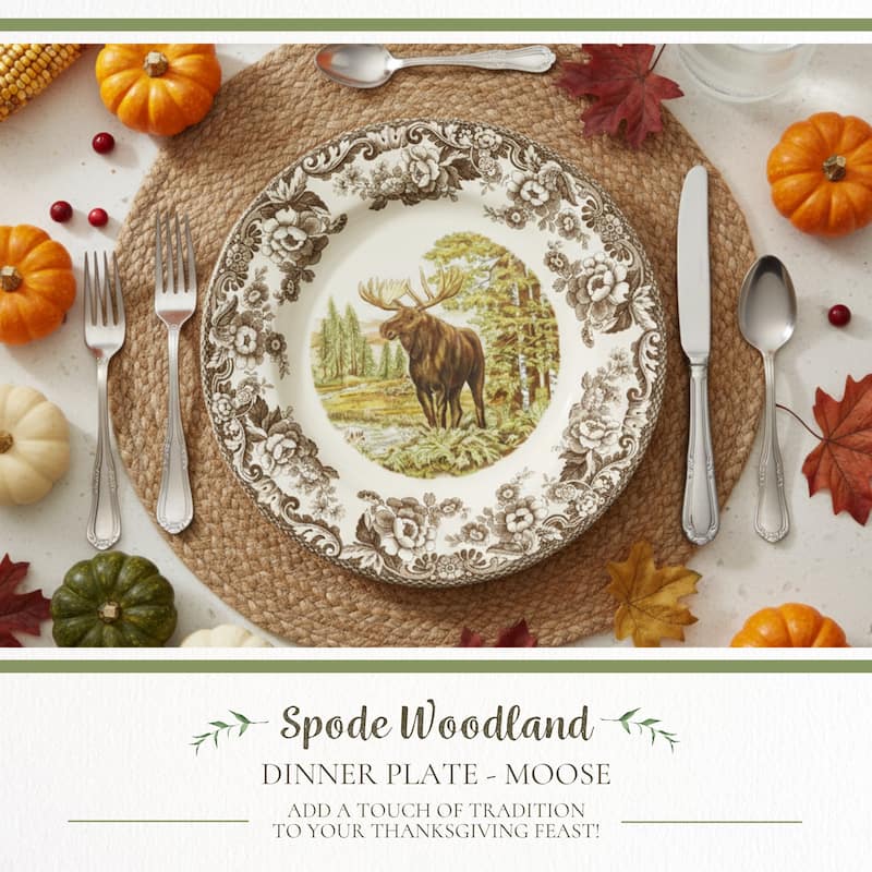 Spode Woodland Dinner Plate Animal Motifs