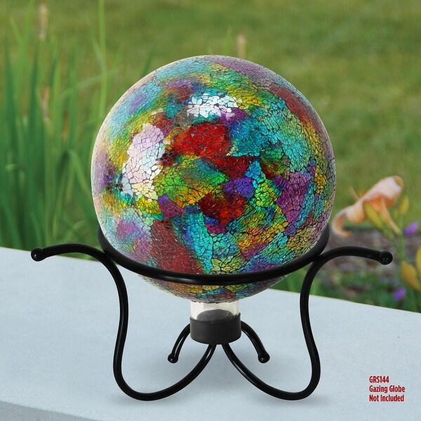 Alpine Corporation Black Glass Gazing Globe Metal Stand. Opens flyout.