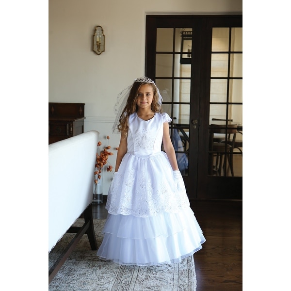 girls white ruffle dress