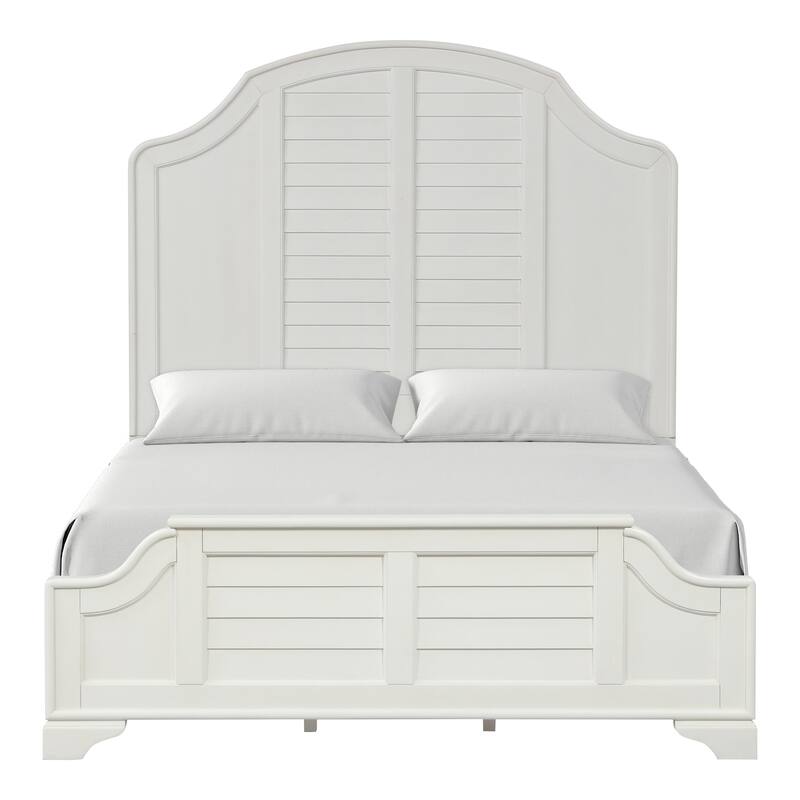 Furniture of America Skye 5-Piece Antique White Wood Panel Bedroom Set