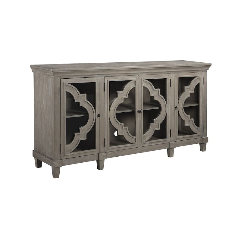 Fossil Ridge Gray Traditional Accent Cabinet